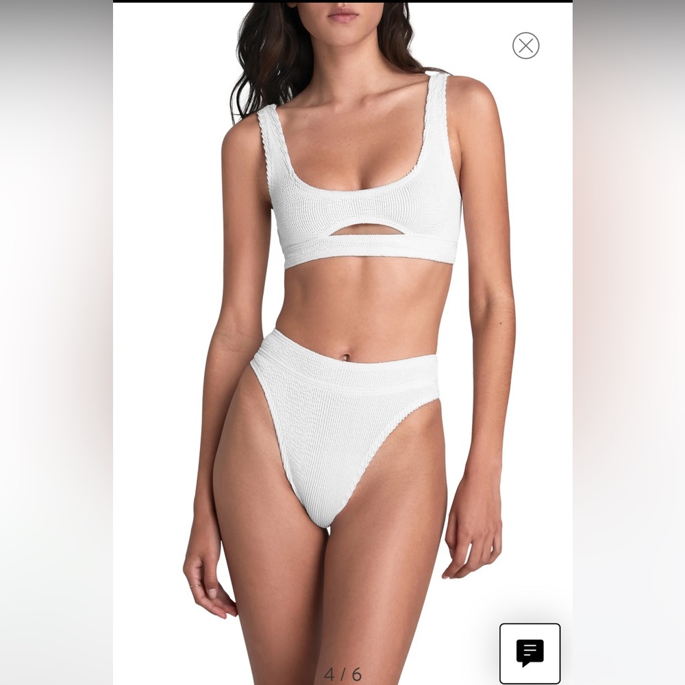 BOUND by bond eye Australia white Savannah High Waist Bikini Bottoms